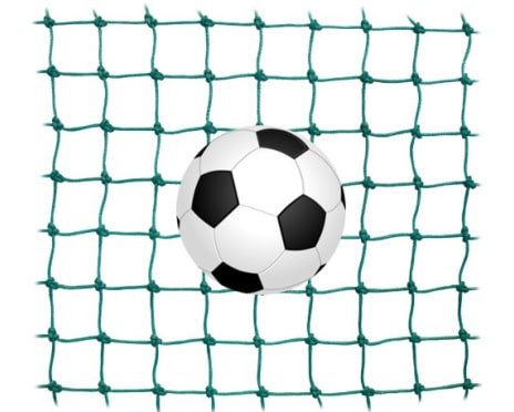 Fotbollsnät grön polyeten 130mm