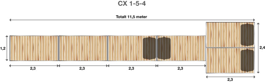 Brygga Rentukka CX 1-5-4, Landfäste för lös mark - Bild 1