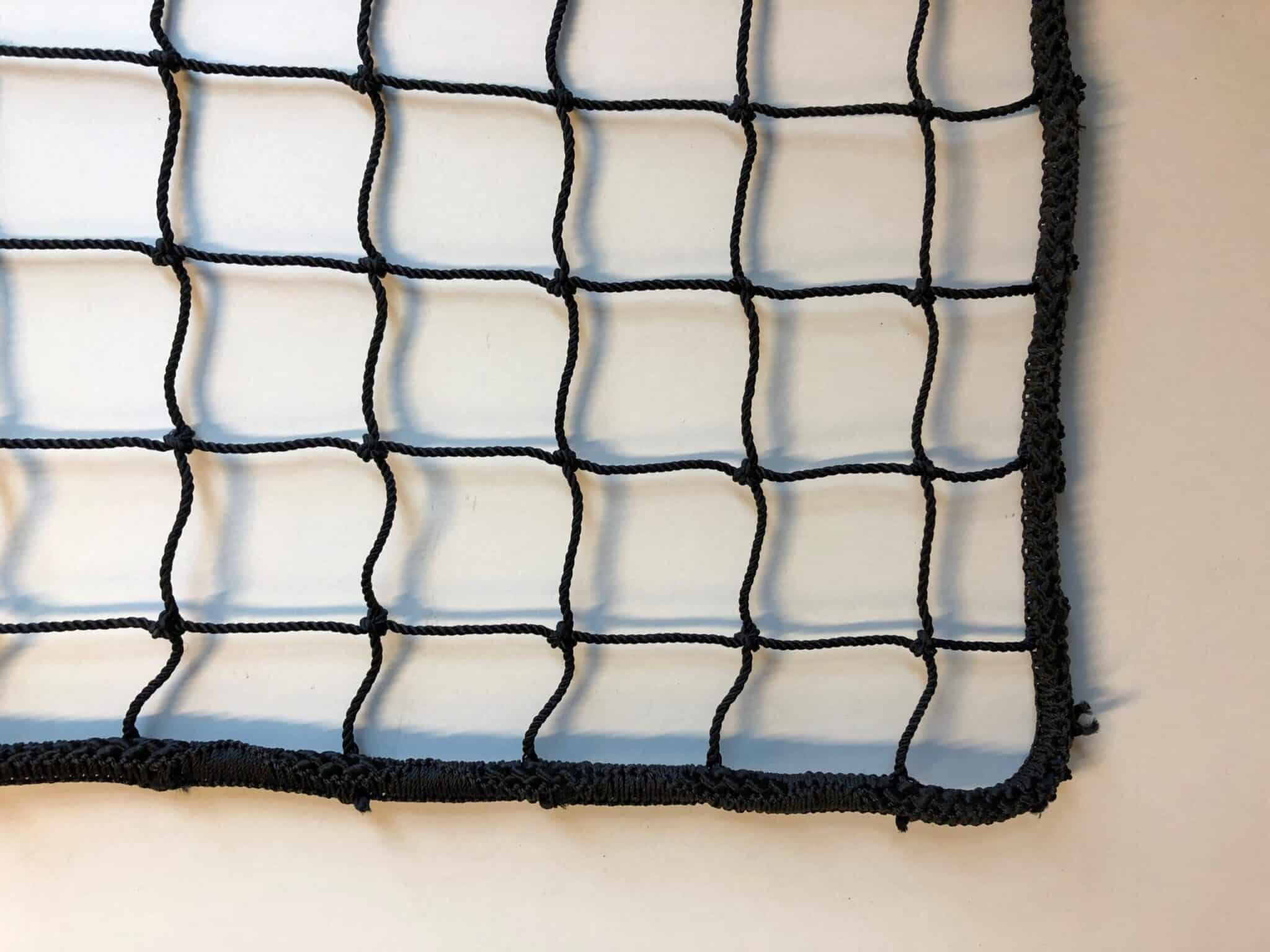 Padelnät, 40mm svart nylon, kantsydd - Bild 5