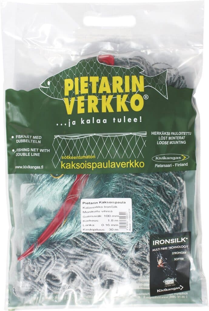 Fiskenät 30m 1,8m 45mm Ironsilk Finska