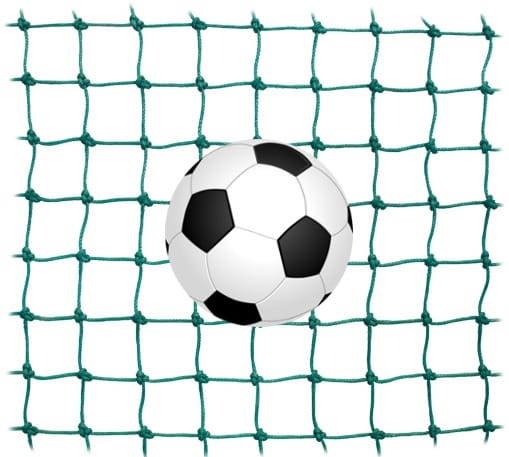 Fotbollsnät grön polyeten 80mm