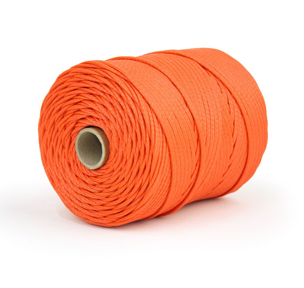 Lina flätad 2mm 500m flytande orange Polyeten