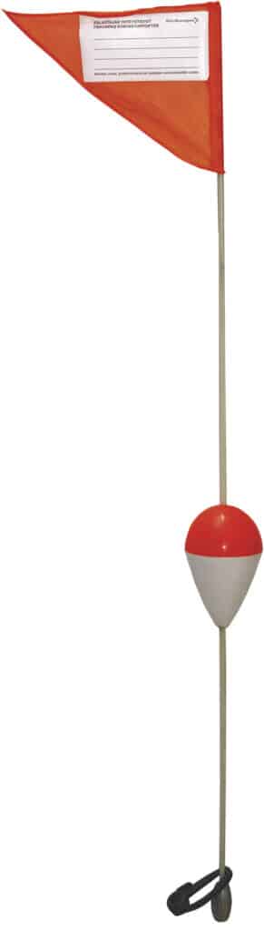 Flaggboj 1m med kontaktlapp 2-pack