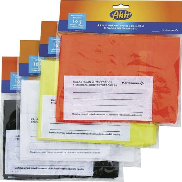 Flagga svart 22x22cm för flaggboj, nätvakare 2-pack - Bild 1