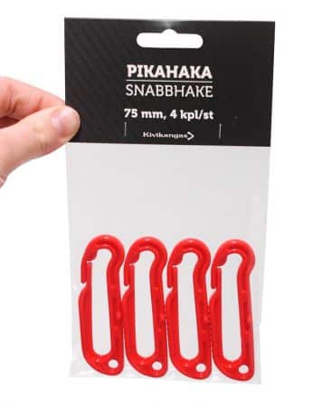 Snabbhake röd plast 75mm 4-pack - Bild 2