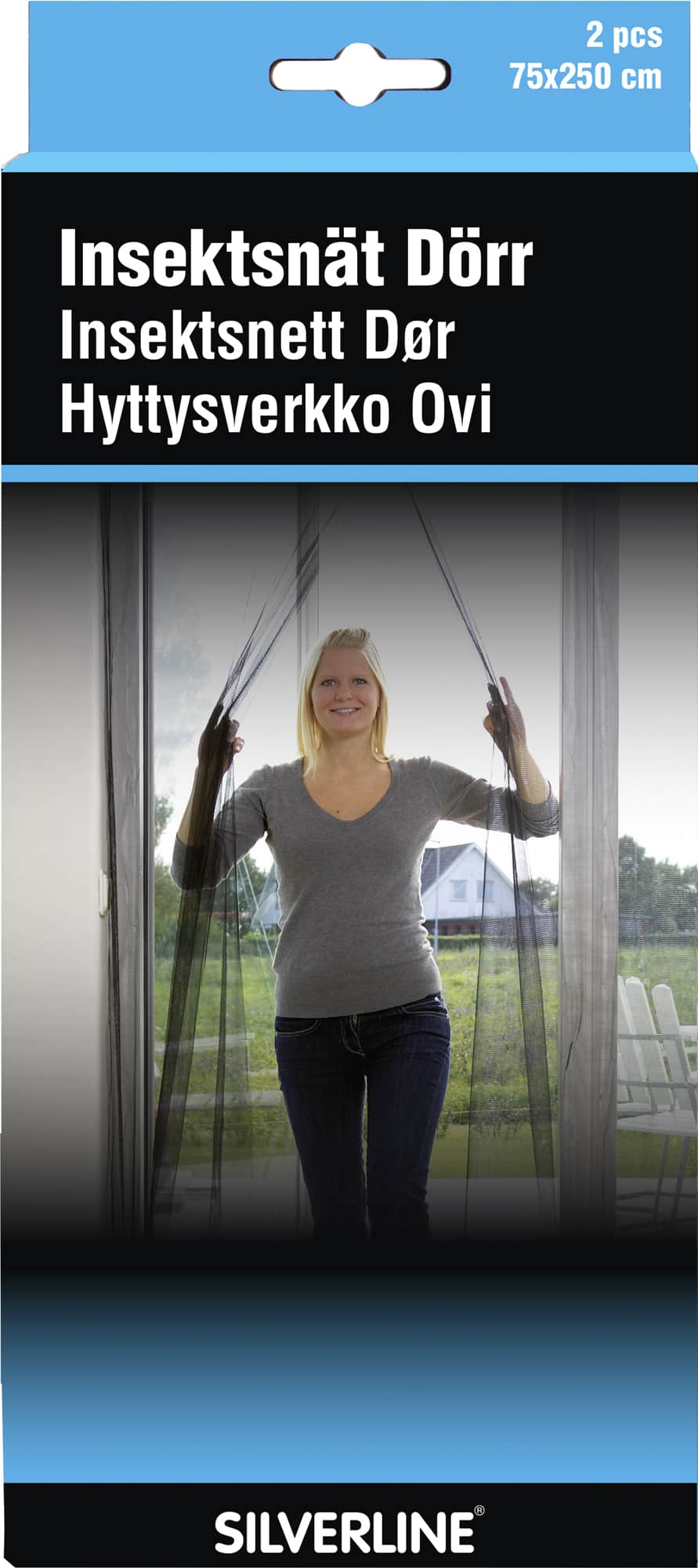 MYGGNÄT SILVERLINE FÖR DÖRR 75X250CM - Bild 1